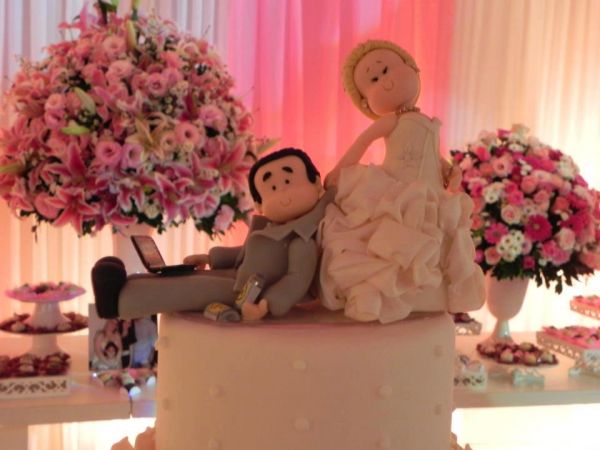 Casal de noivinhos fofinho